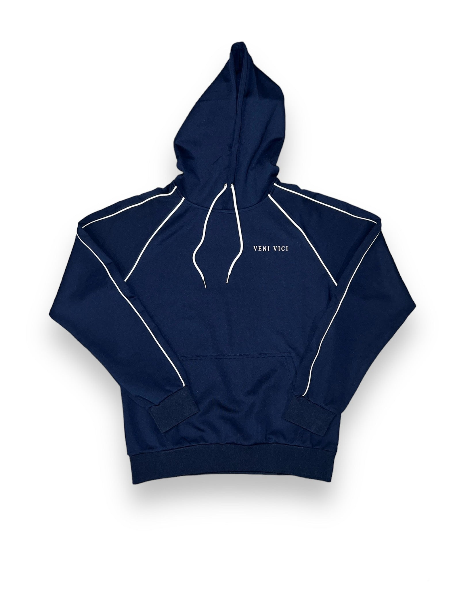 Veni Vici Victory Flare navy hoodie product photo