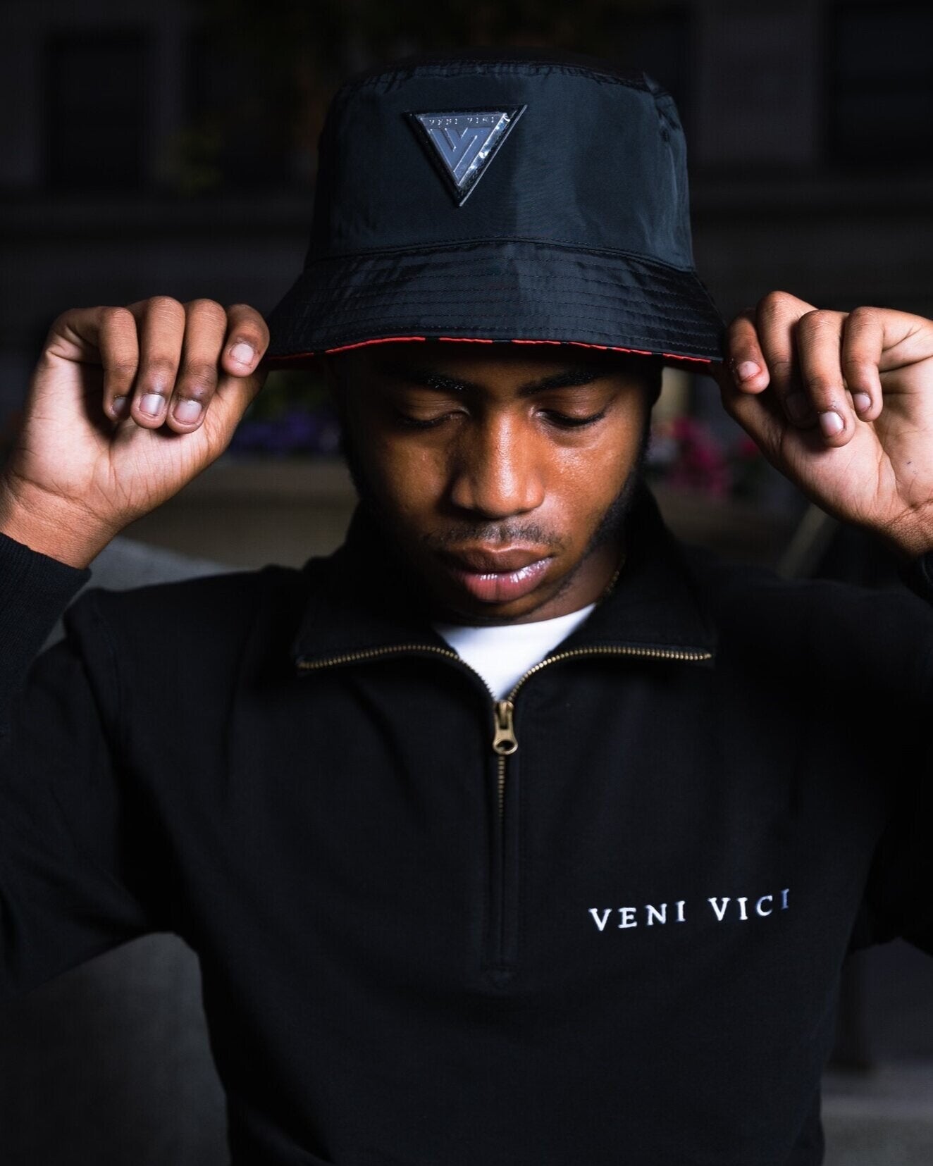 Black&Red Reversible Bucket Hat