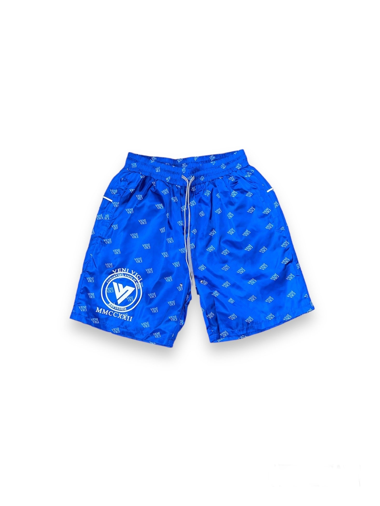 Veni Vici blue monogram men's shorts product photo