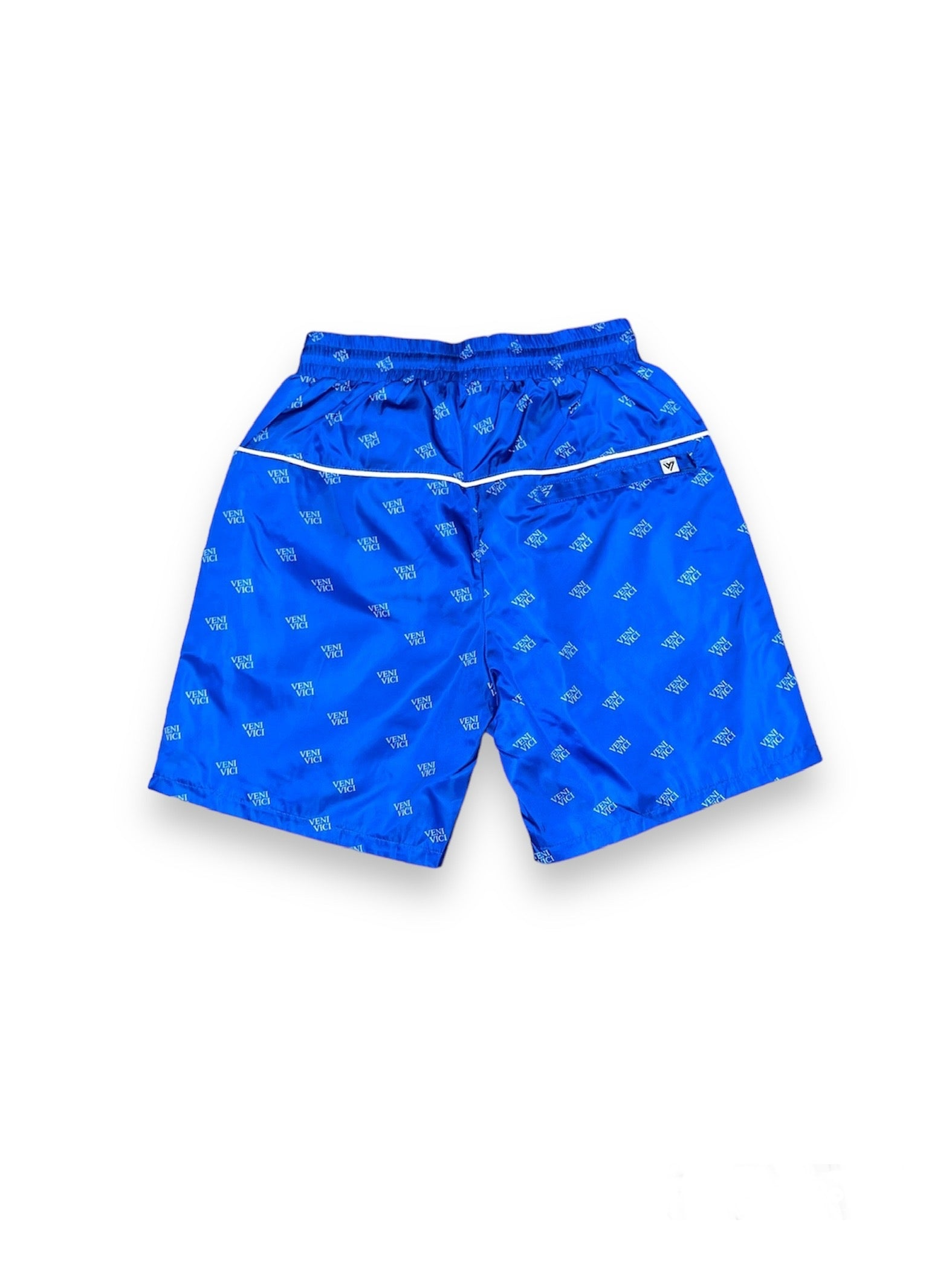 Veni Vici blue polyester monogram shorts alternate view