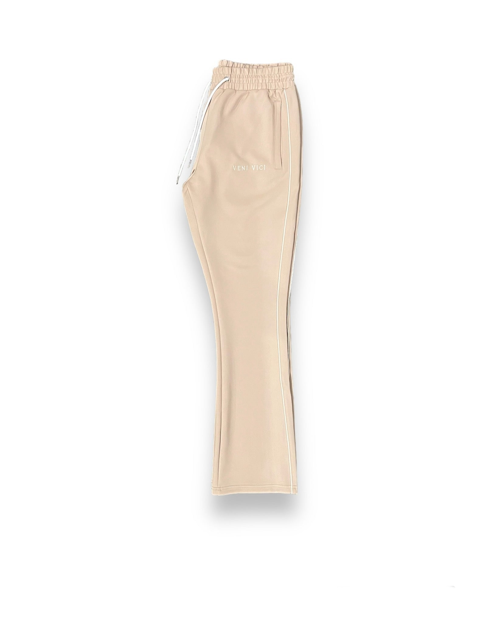 Tan Victory Flare Track Pants