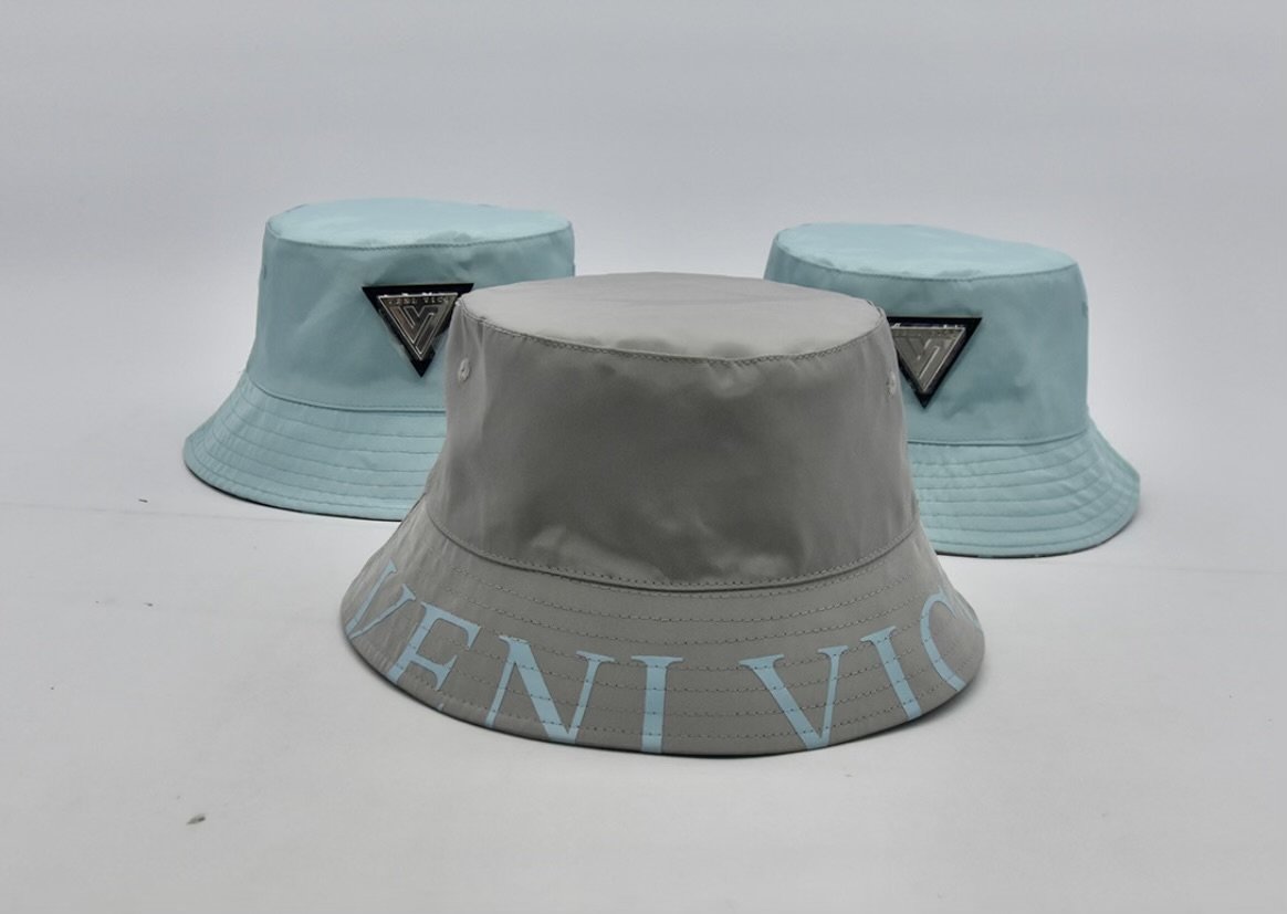 Light Blue & Gray Bucket Hat