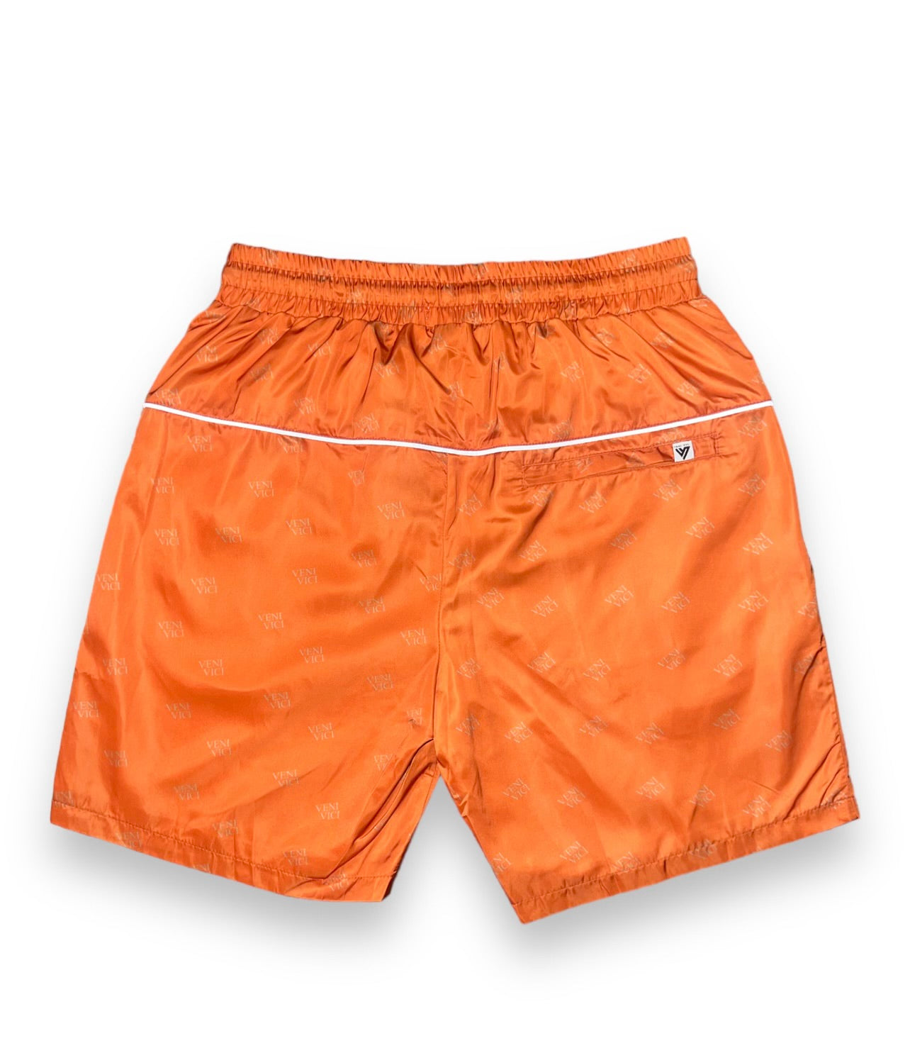 Orange Monogram Shorts