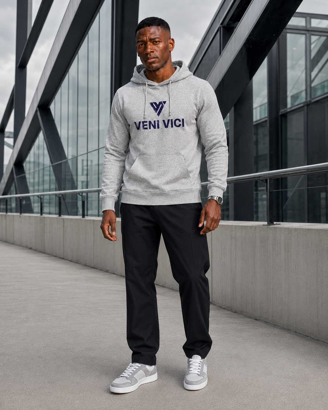 Grey Logo Hoodie