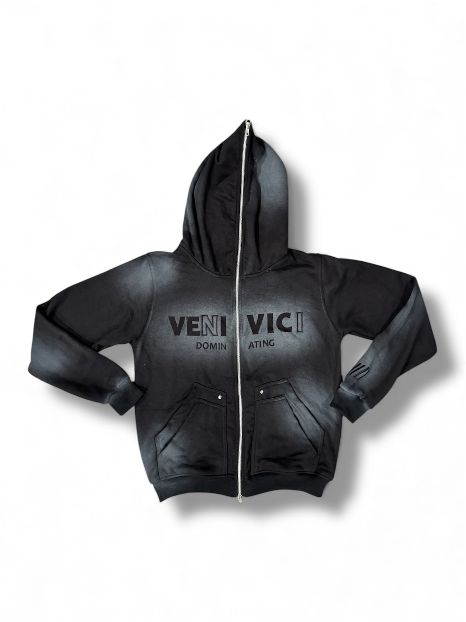 Black Dominating Full Zip Hoodie