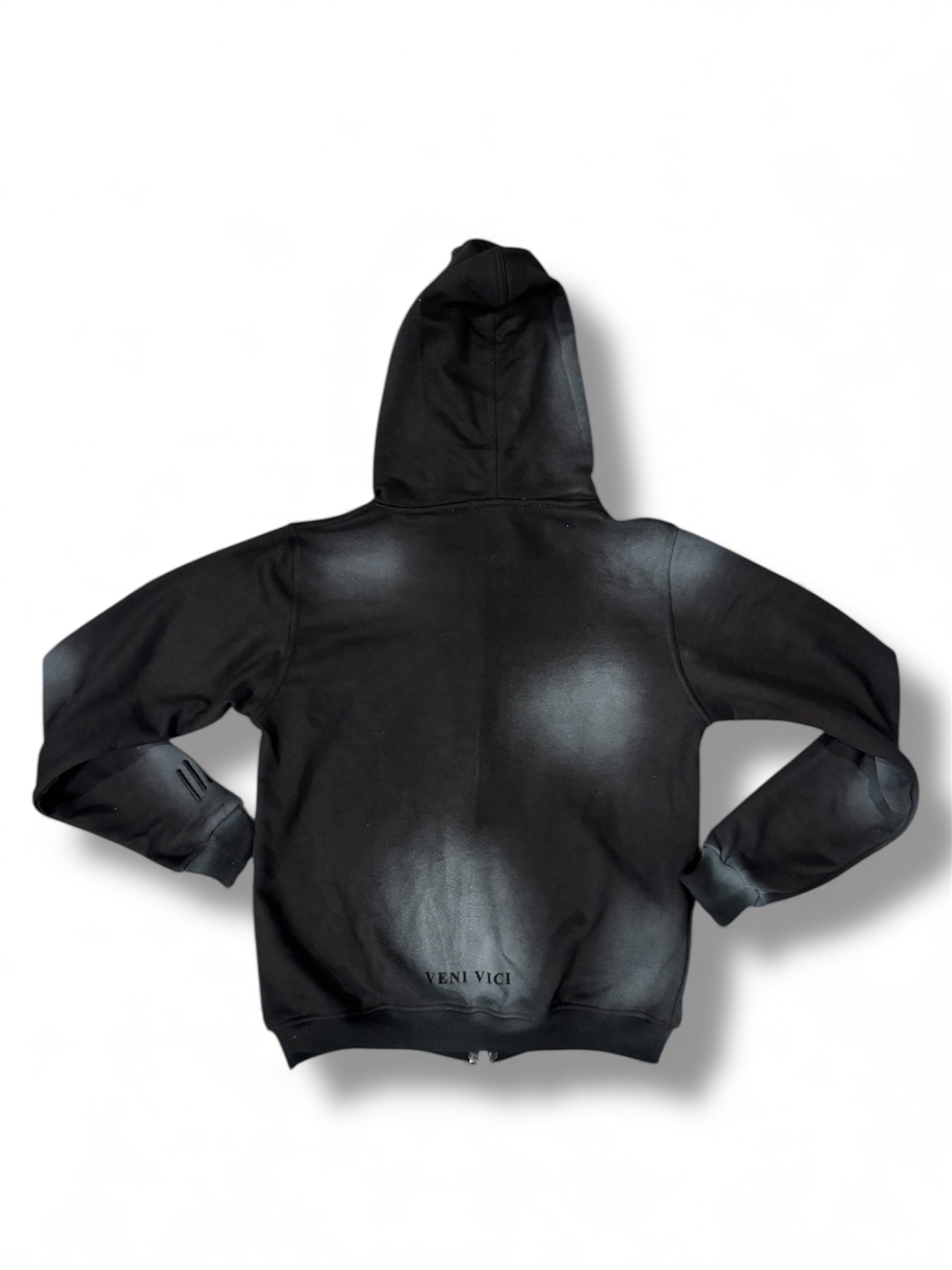 Black Dominating Full Zip Hoodie