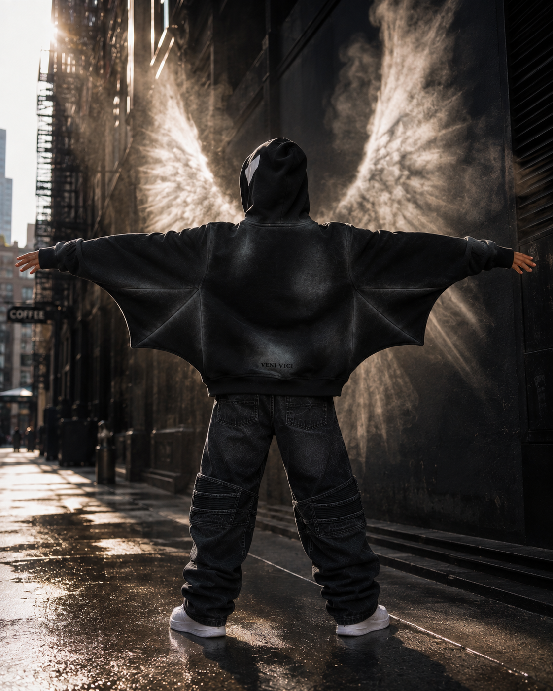 Kids Black Umbra Full Zip Up Hoodie