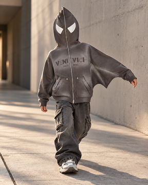 Veni Vici Kids Grey Umbra full-zip hoodie product view