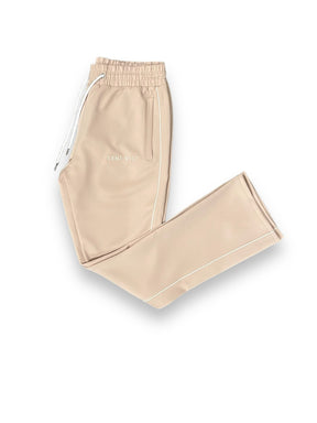 Tan Victory Flare Track Pants