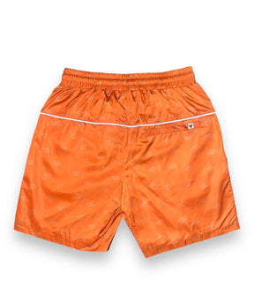 Orange Monogram Shorts